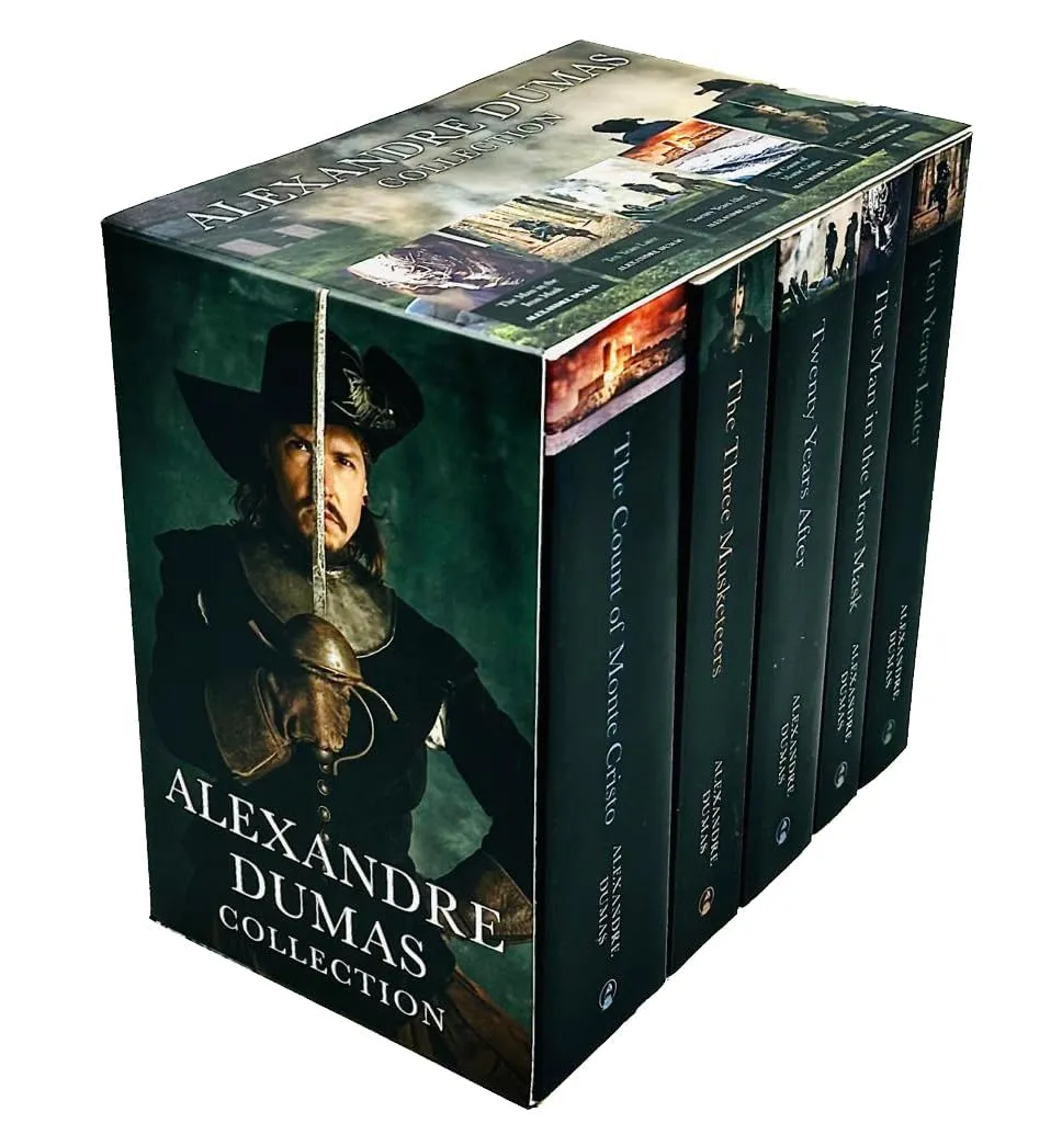 Alexandre Dumas 5 Books Collection Box Set( Ten Years Later, The Man in the Iron Mask, Twenty Years After, The Three Musketeers & The Count of Monte Cristo) Paperback  November 26, 2023