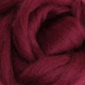 Aubergine Dyed Corriedale Tops