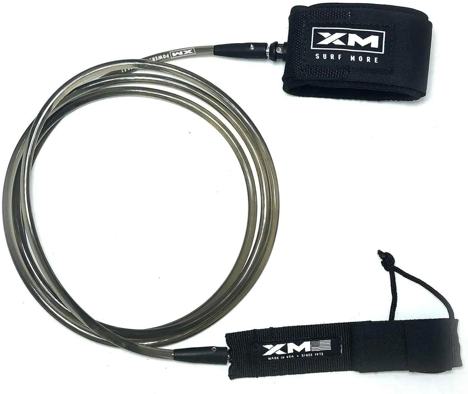 Big Wave Premium Surfboard Leash, 5/6/7/8/9/10/12/15ft Lengths, Big Wave (.313in) Cord Thickness, Many Colors, Key Pocket, Unbreakable Swivels, Detachable Railsaver, Made in USA