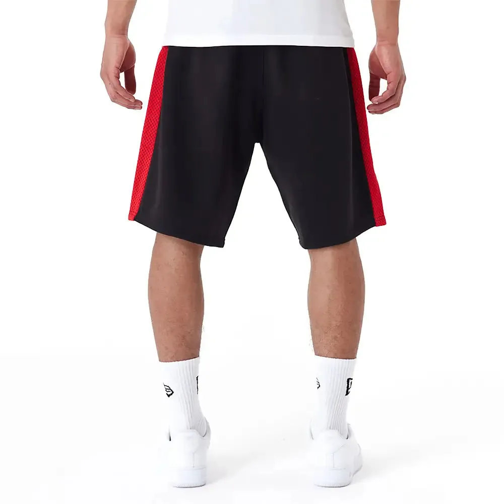 Chicago Bulls Nba Mesh Panel Black Oversized Short