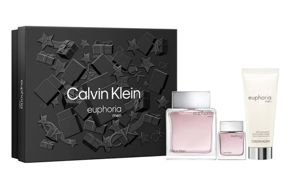 CK EUPHORIA MEN 3S SET (EDT 100ML EDT 15ML 100ML A/SHAVE )