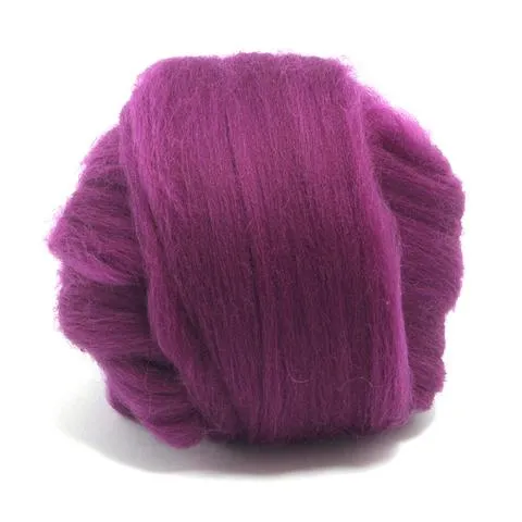 Damson Dyed Superfine Merino Tops
