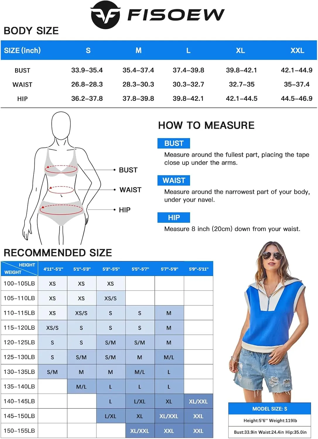 Fisoew Womens Half Zip Sweatshirts Short Sleeve Color Block Lapel V Neck Loose Summer Pullover Tops