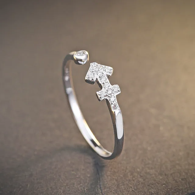 GZ 925 Silver Constellations Ring for Women Wedding Punk AAA Crystal Cubic Zircon 100% S925 Sterling Solid Silver Rings