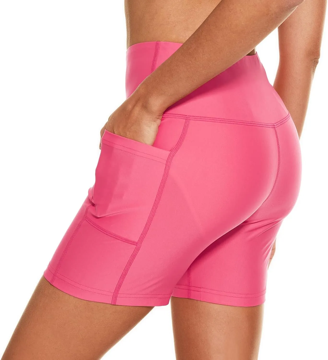 HODOSPORTS Women's 3''/5''/7''/9'' Swim Shorts UPF 50  High Waisted Board Shorts with Pockets Liner Quick Dry Swimsuit Bottom