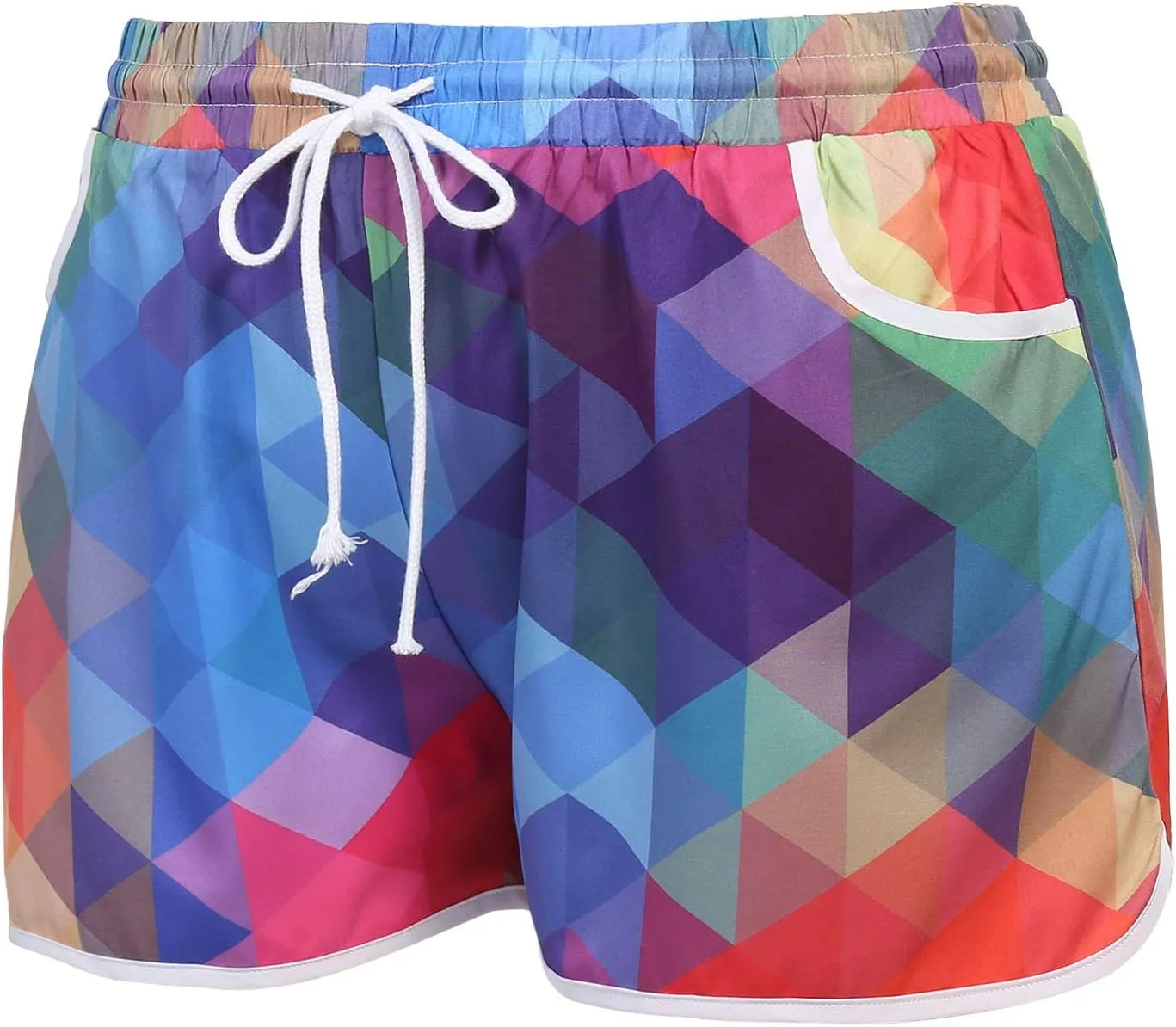 IN'VOLAND Women's Plus Size Swim Shorts Quick Dry Beach Boardshorts Swimwear Bottom Trunks with Pockets 2025