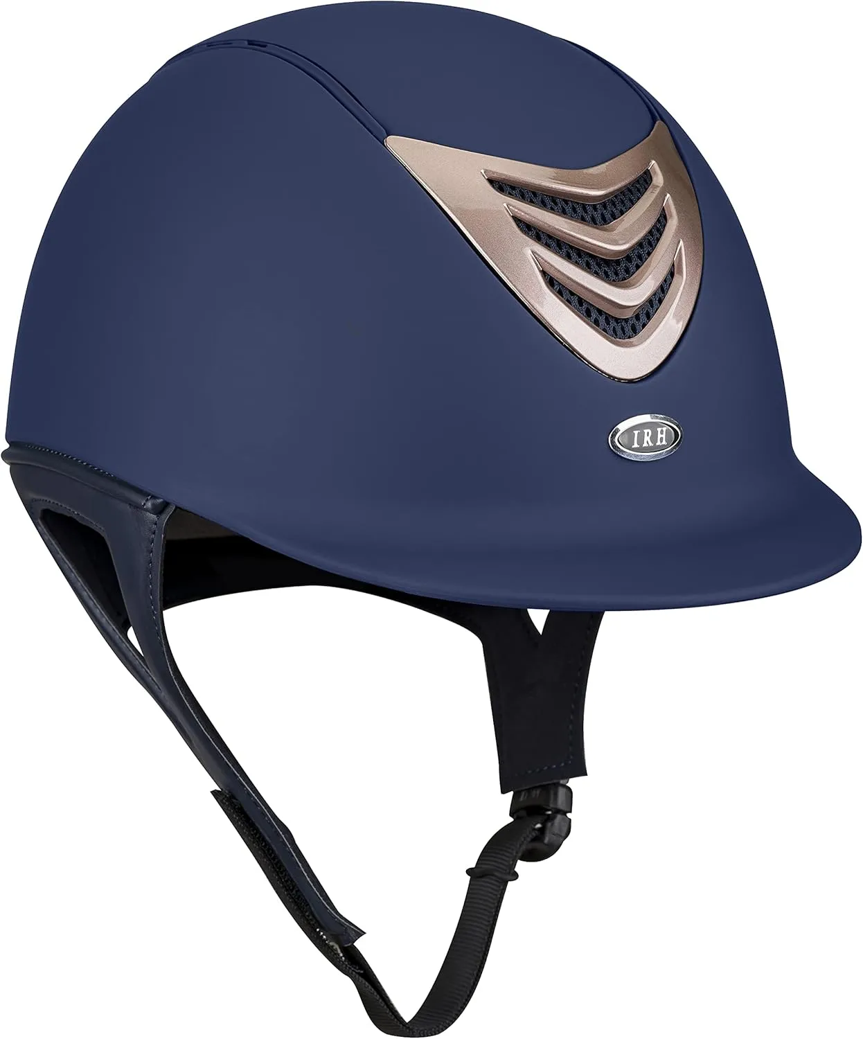 IRH 4G Horse Riding Helmet, Matte Navy with Rose Gold Vents, Large