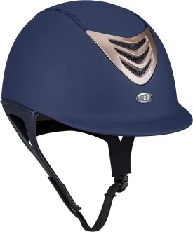 IRH 4G Horse Riding Helmet, Matte Navy with Rose Gold Vents, XLarge