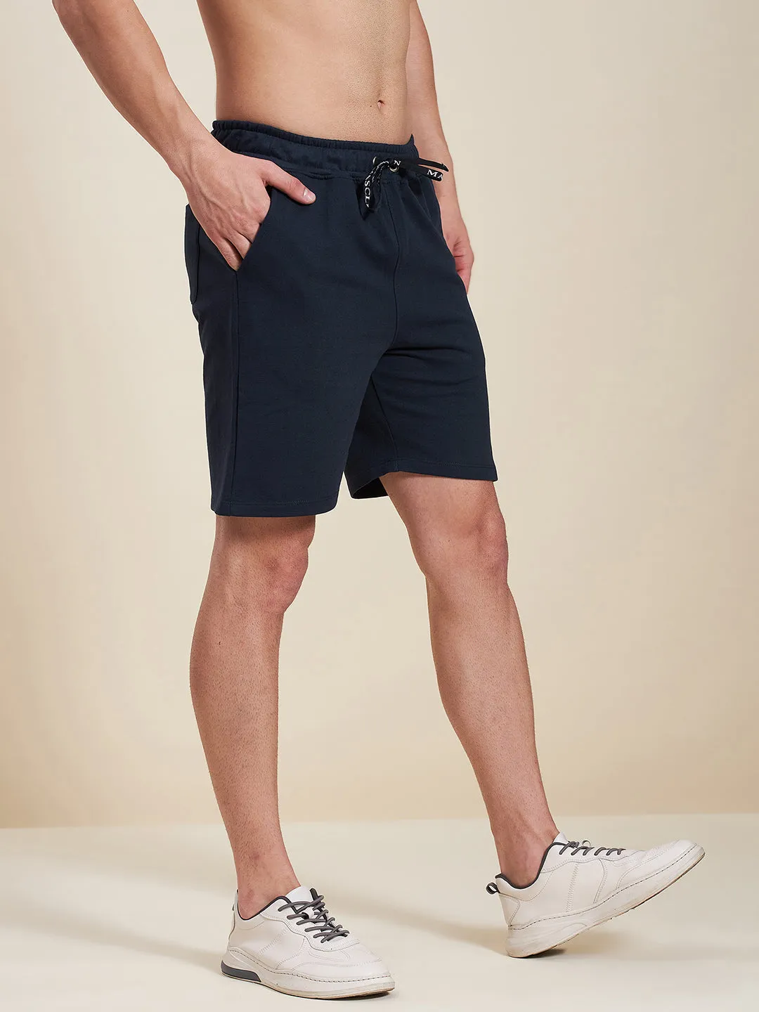 Men Navy Mascln Bermuda Shorts