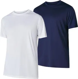 Mens Athletic Short Sleeve Gym Workout T-Shirts 2 Pack Mens Dry Fit Tees Moisture Wicking Crew Neck Running T Shirt for Men