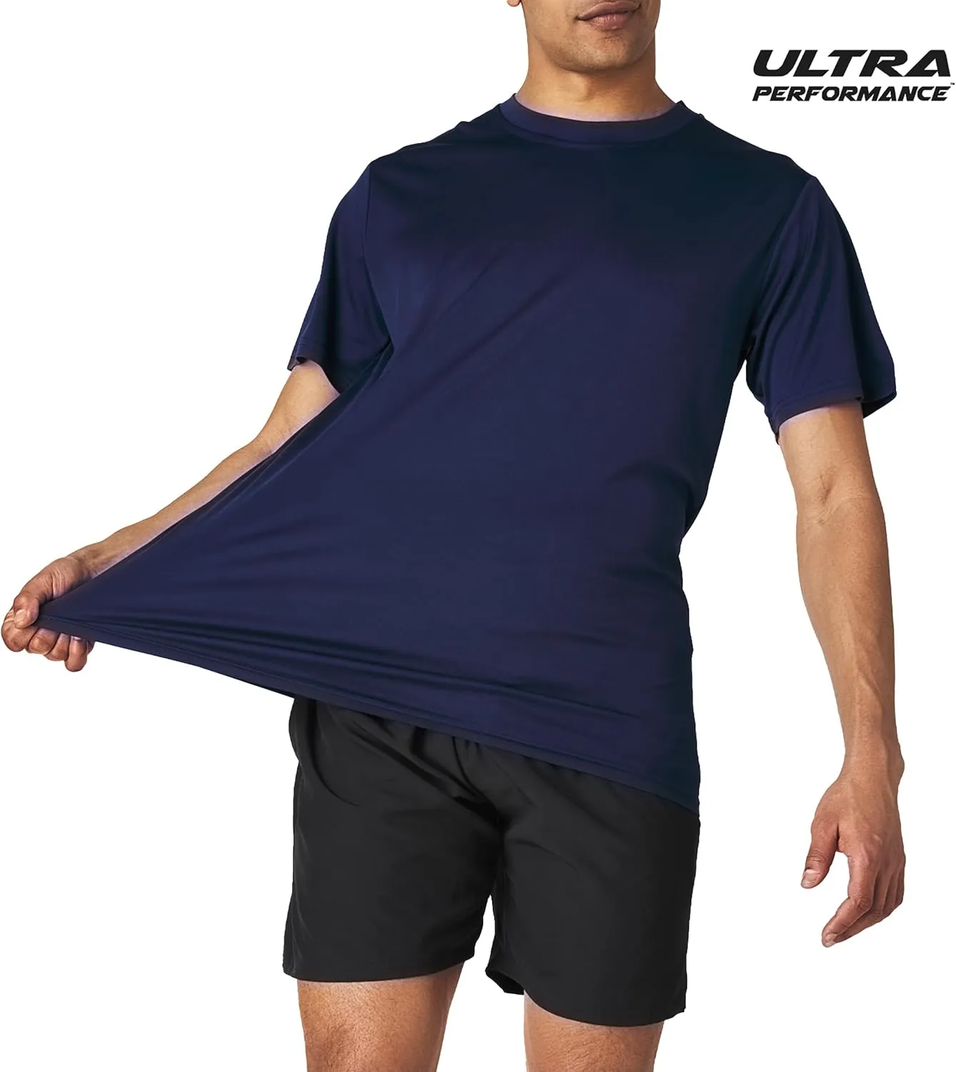 Mens Athletic Short Sleeve Gym Workout T-Shirts 2 Pack Mens Dry Fit Tees Moisture Wicking Crew Neck Running T Shirt for Men
