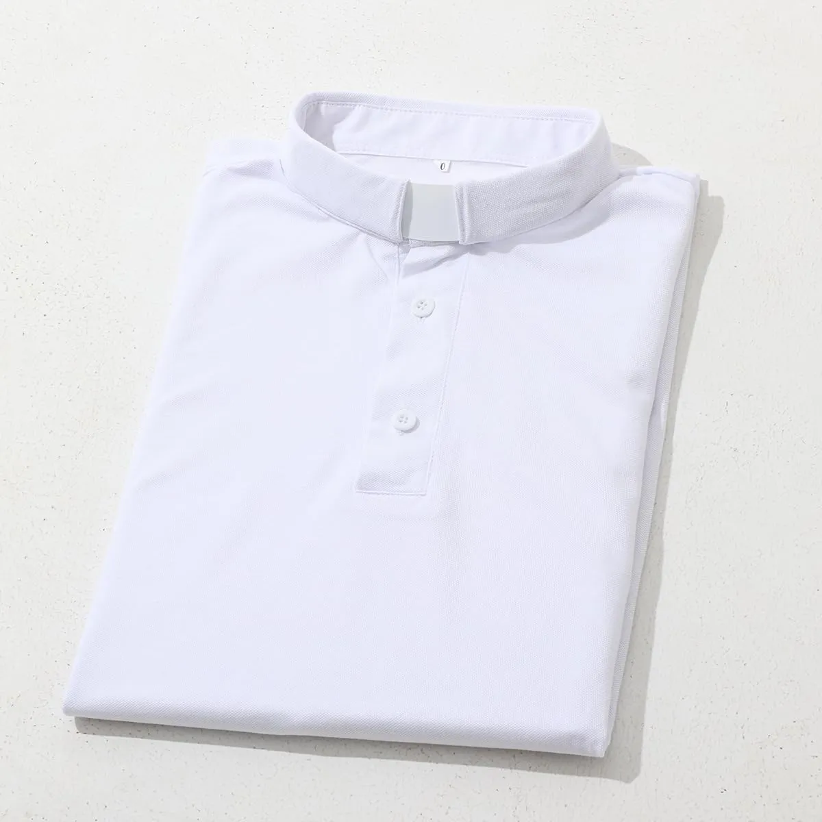 Men's Clergy Tab Collar Polo Shirt Short Sleeve Pastor Minister Preacher Shirt