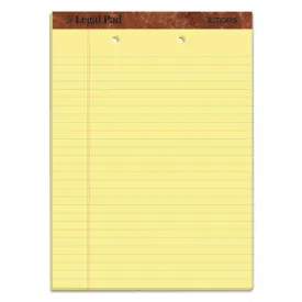 "the Legal Pad" Ruled Perforated Pads, Wide/legal Rule, 50 Canary-yellow 8.5 X 11.75 Sheets, Dozen