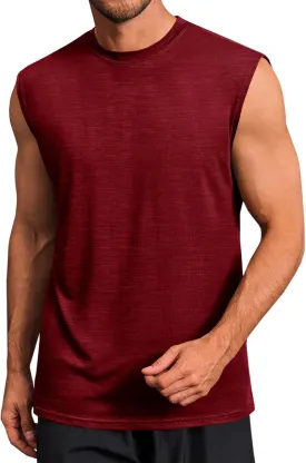 Runcati Mens Workout Tank Tops Sleeveless Muscle Cut Off Shirt Athletic Gym T Shirts
