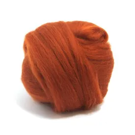 Rust Dyed Superfine Merino Tops