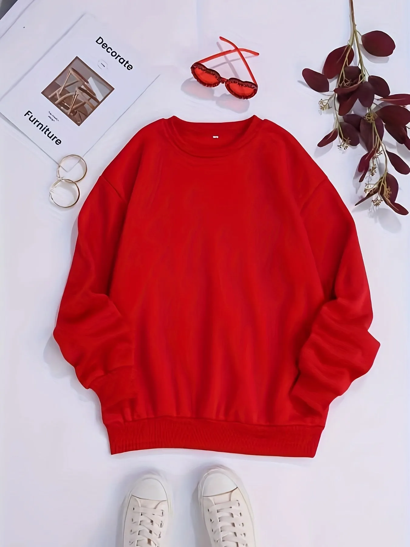 Stylish Womens Solid Pullover for Fall  Winter