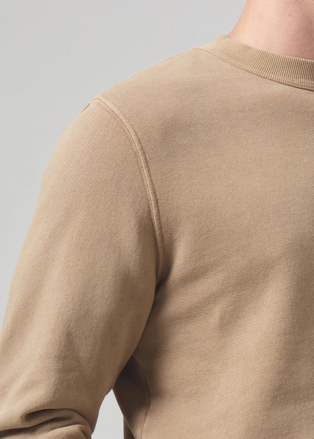 Vintage Crewneck Sweatshirt in Khaki Classic
