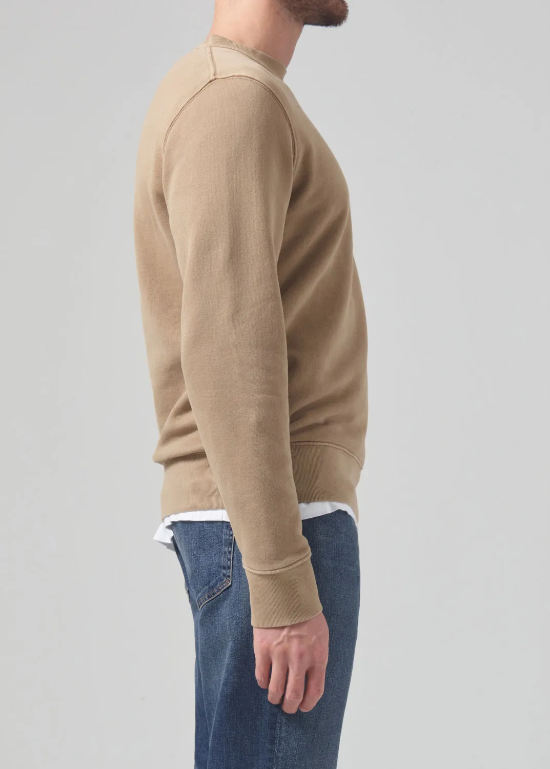 Vintage Crewneck Sweatshirt in Khaki Classic