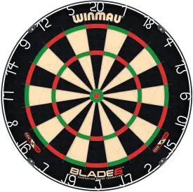 WINMAU Darts Blade 6 Professional Bristle Dartboard with Official Tournament Specifications | Endorsed by The PDC