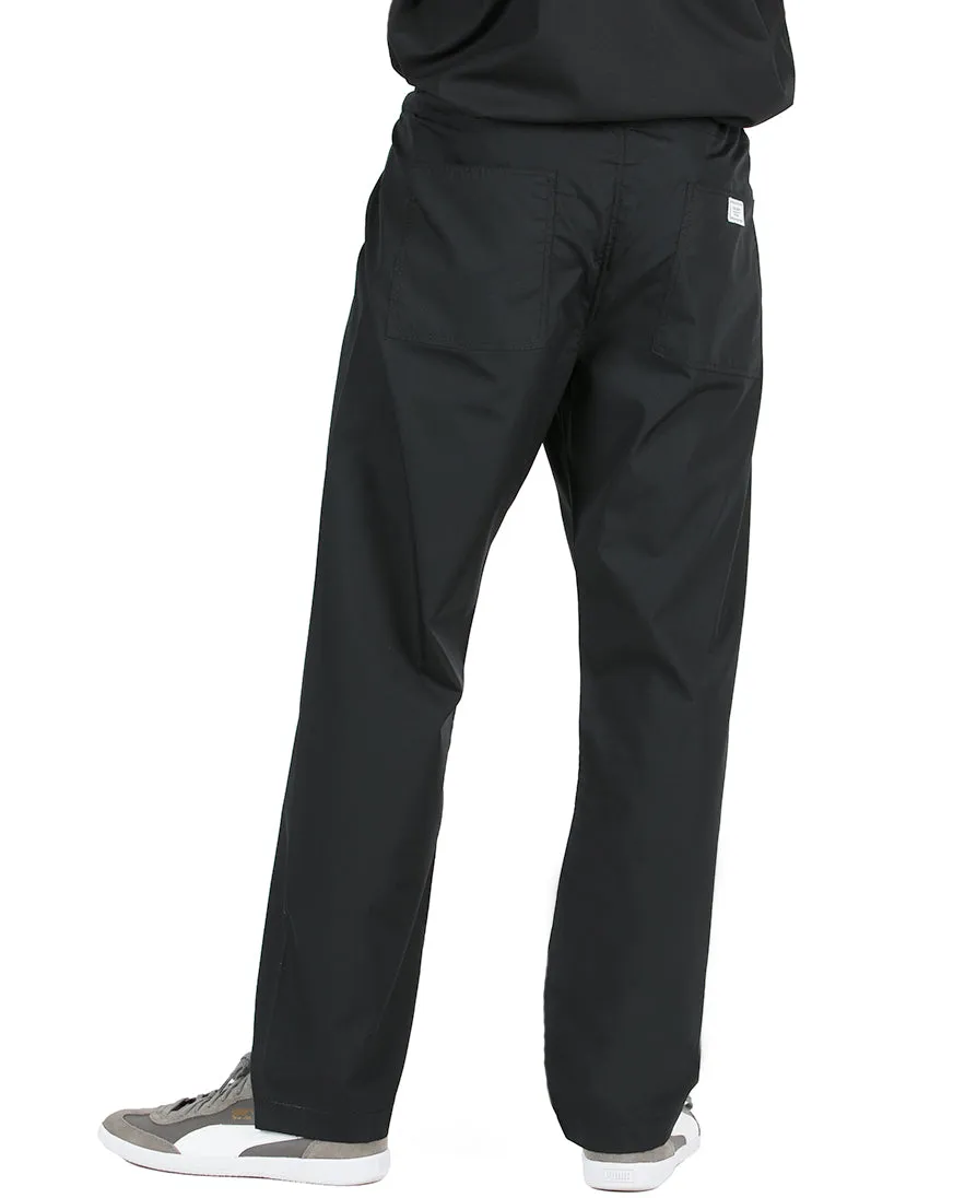 XS Jet Black David Simple Scrub Pants