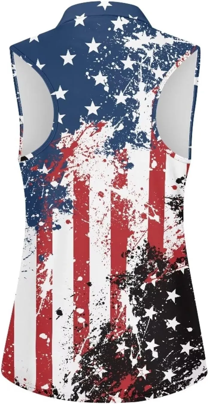 YEXIATODO Golf Sleeveless Tops for Women Racerback Summer Clothing Athletic Polo Golf Outfits Tennis Tank Top,XS-2XL