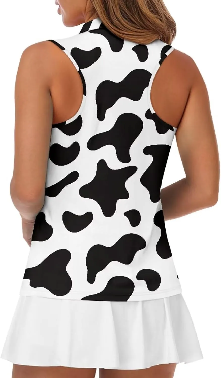 YEXIATODO Golf Sleeveless Tops for Women Racerback Summer Clothing Athletic Polo Golf Outfits Tennis Tank Top,XS-2XL